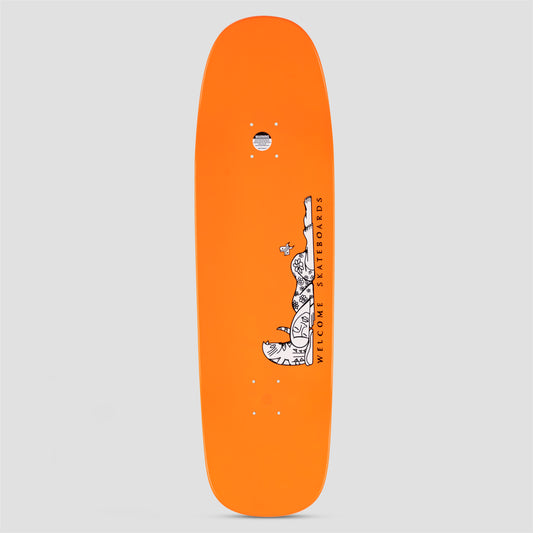 Welcome 8.75 Chris Miller Love is Essential on Catblood 2.0 Skateboard Deck Orange Dip