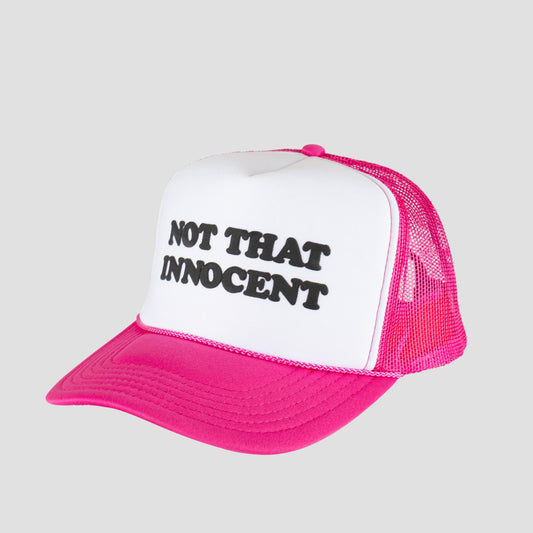 Welcome X Britney Innocent Puff-Print Trucker Cap Pink