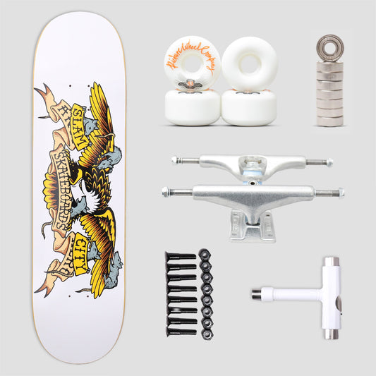 Anti Hero X Slam City Skates 8.25 Classic Eagle Vermin Skateboard Complete White With Tool