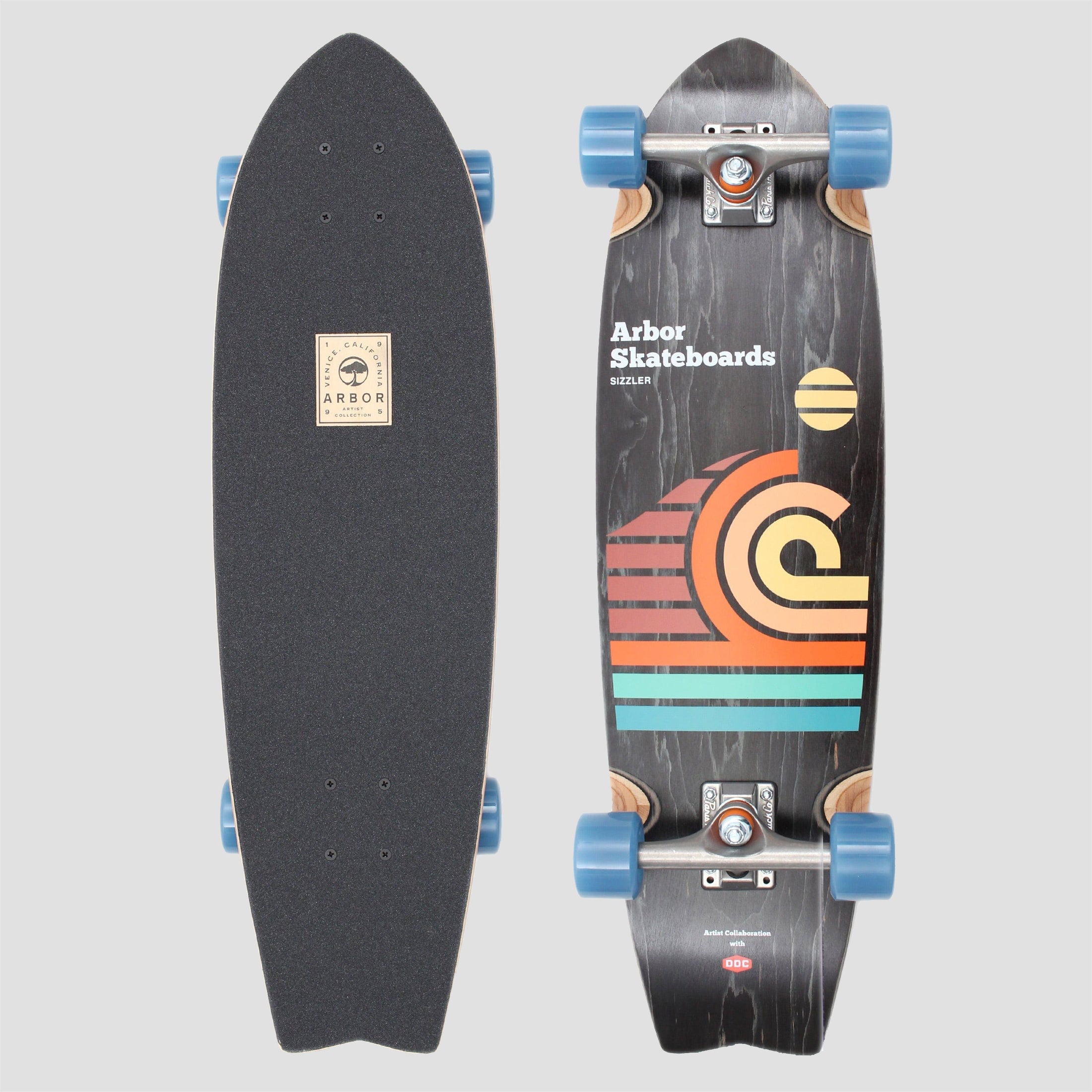 Arbor 32 Artist Draplin Sizzler Complete Skateboard Cruiser