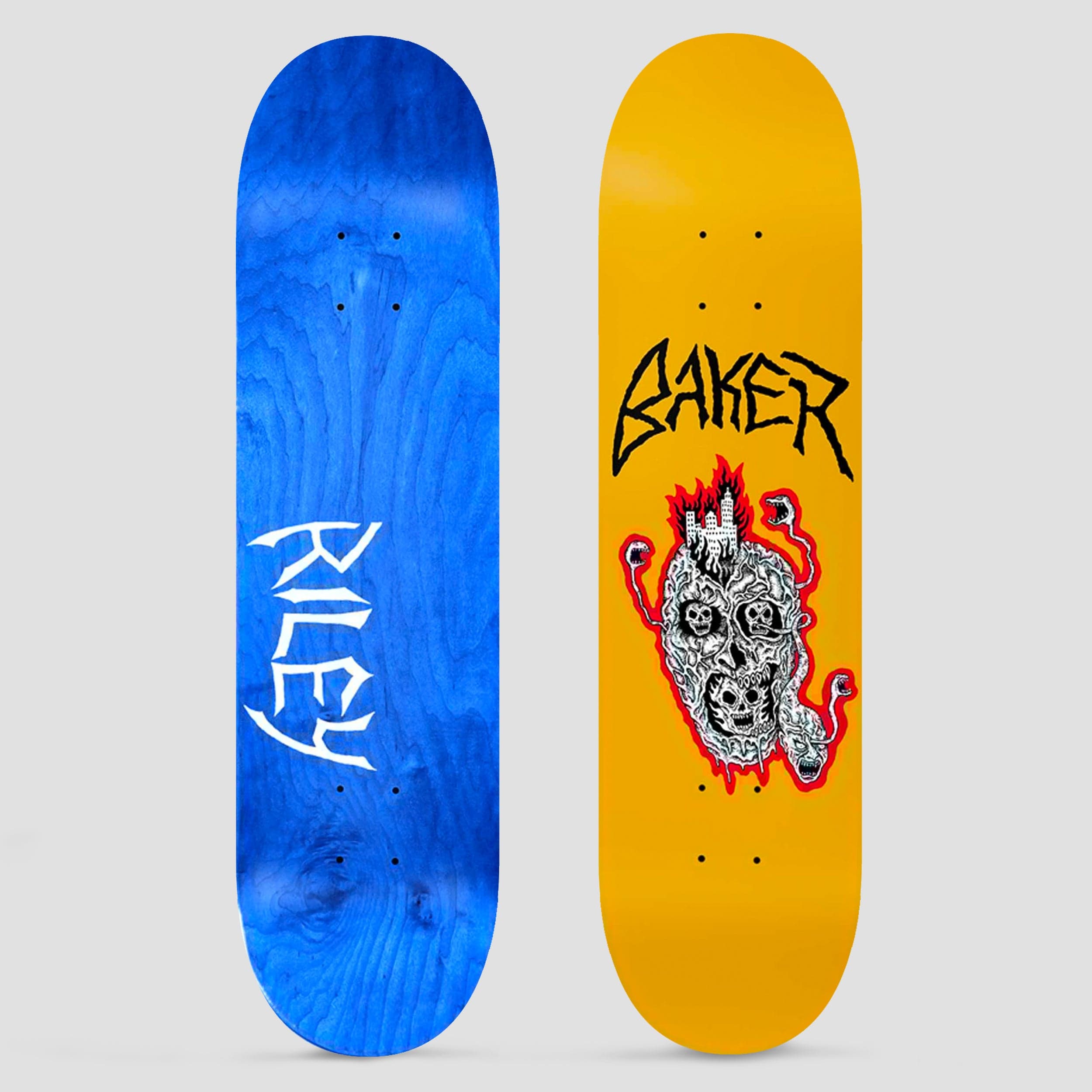 Baker 8.0 Riley Judgement Day Skateboard Deck Yellow – Slam City Skates