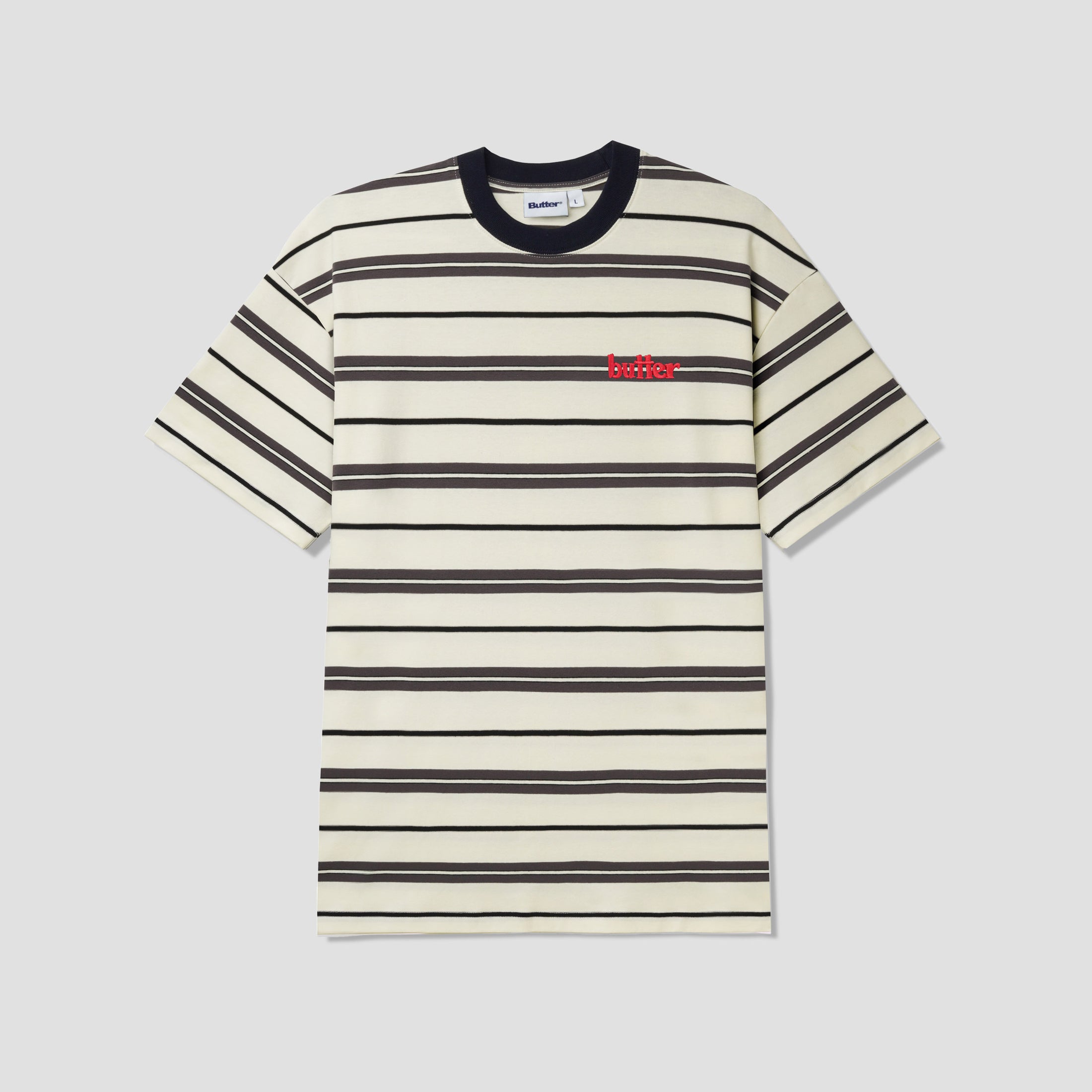 Butter Goods Bryce Stripe T-Shirt White