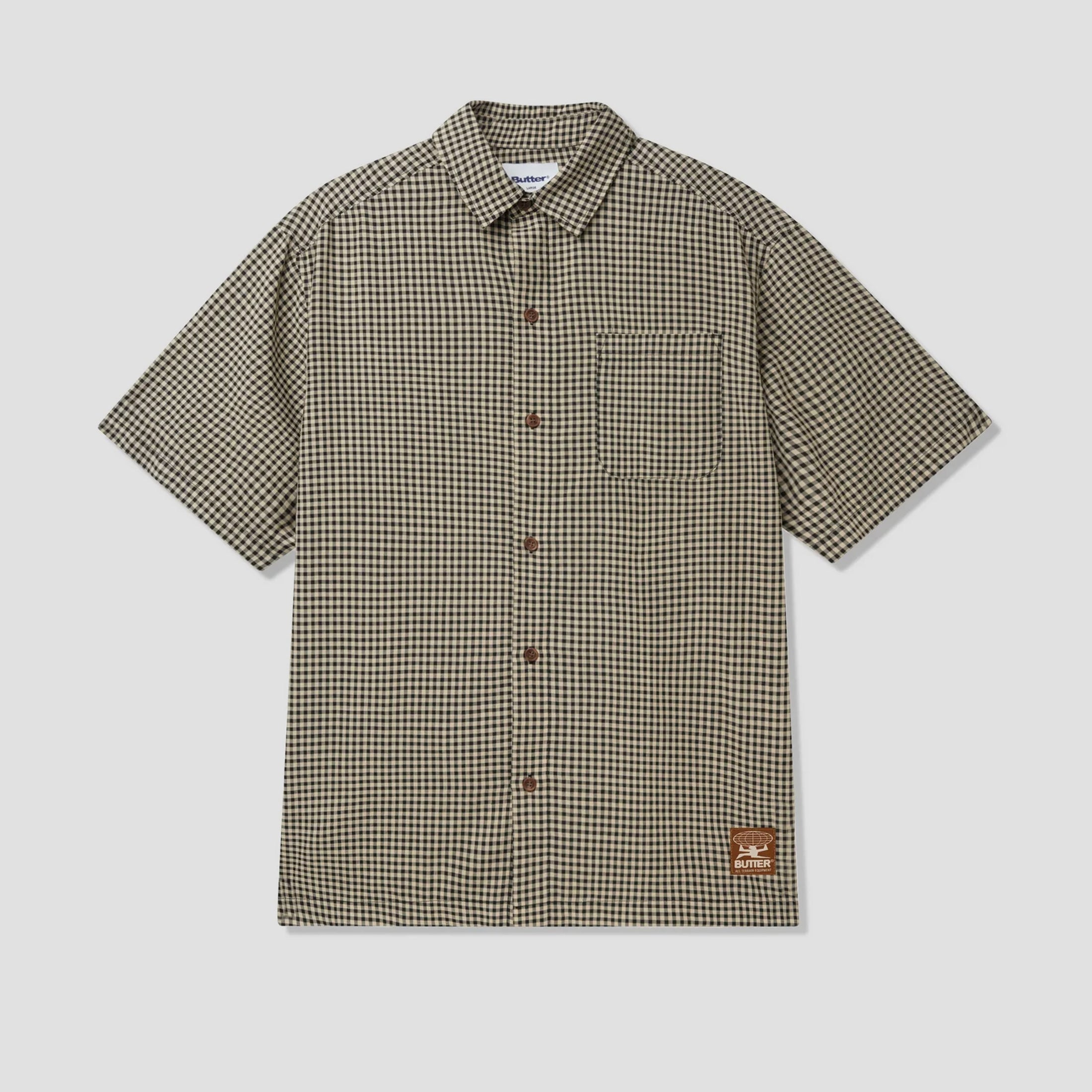 Butter Goods Gingham Short Sleeve Shirt Natural / Black