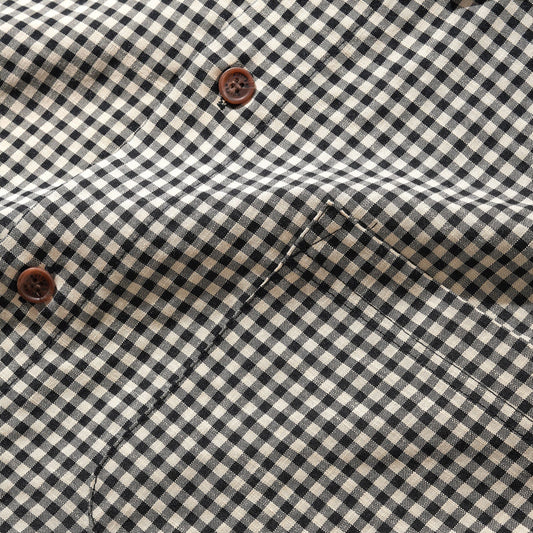 Butter Goods Gingham Short Sleeve Shirt Natural / Black