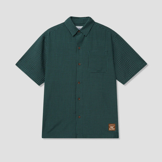 Butter Goods Gingham Short Sleeve Shirt Pine / Black