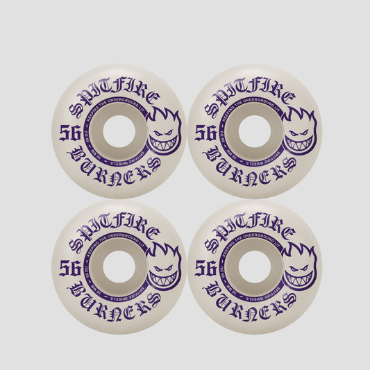 Spitfire 99DU 56mm Burner Skateboard Wheels White