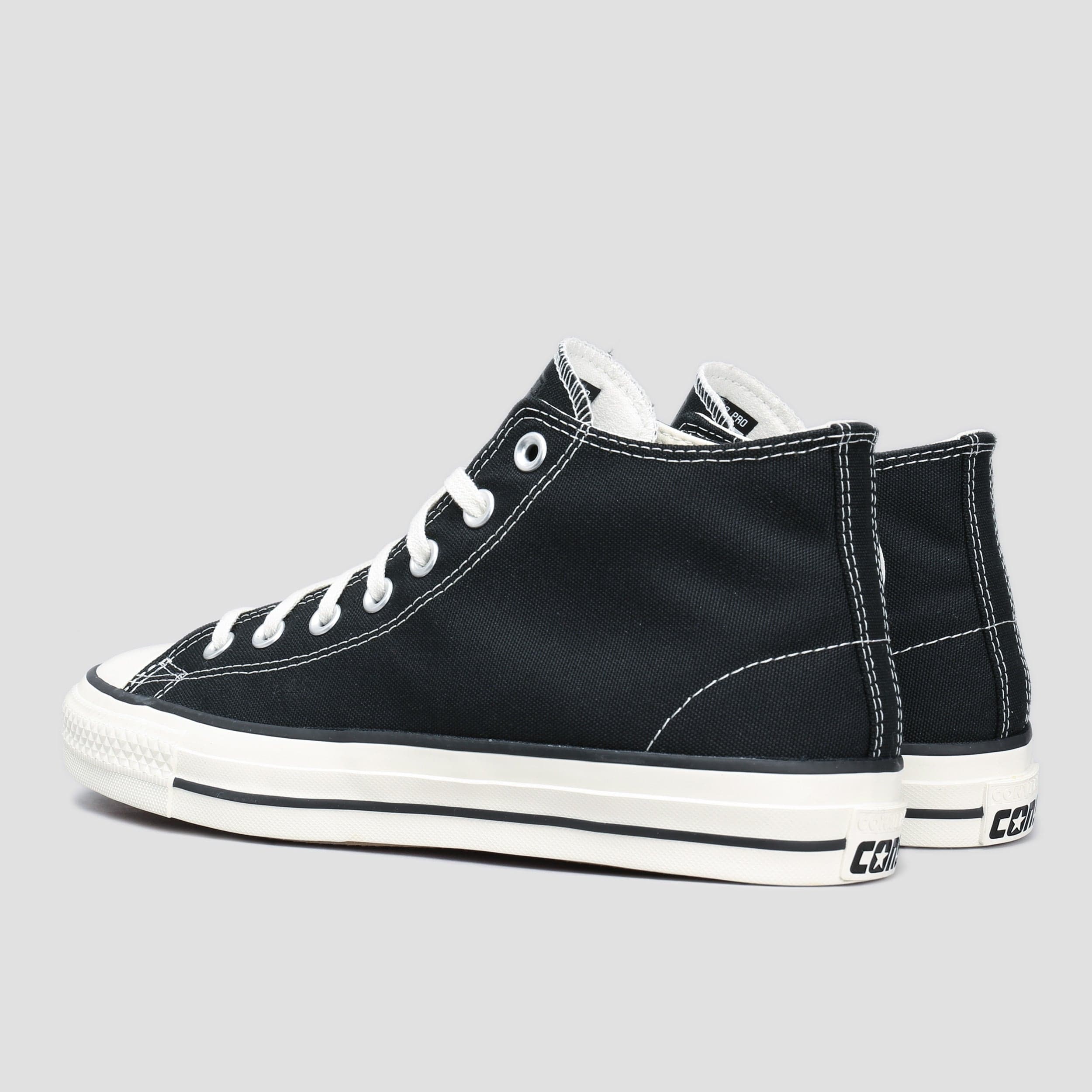 Converse CTAS Pro Mid Shoes Black / Black / Egret – Slam City Skates