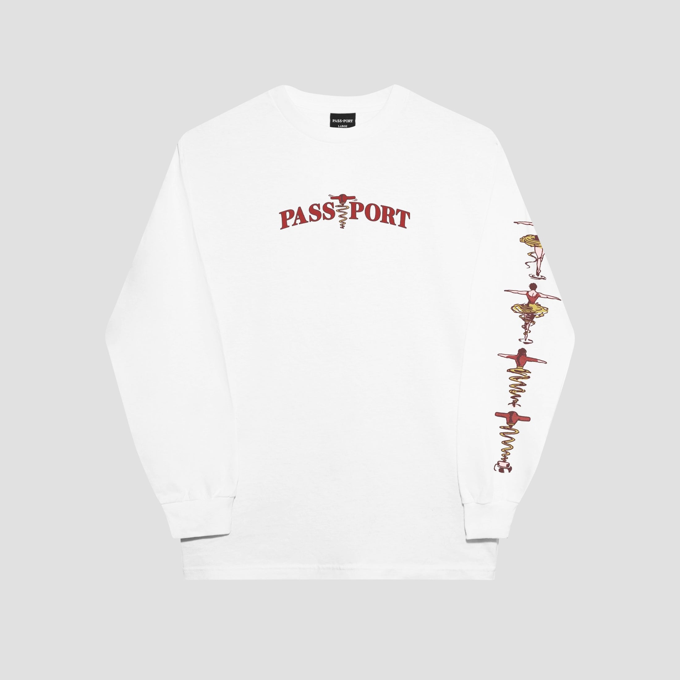 PassPort Corkscrew Longsleeve T-Shirt White