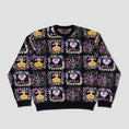 Load image into Gallery viewer, PassPort Faces Knit Crew Black
