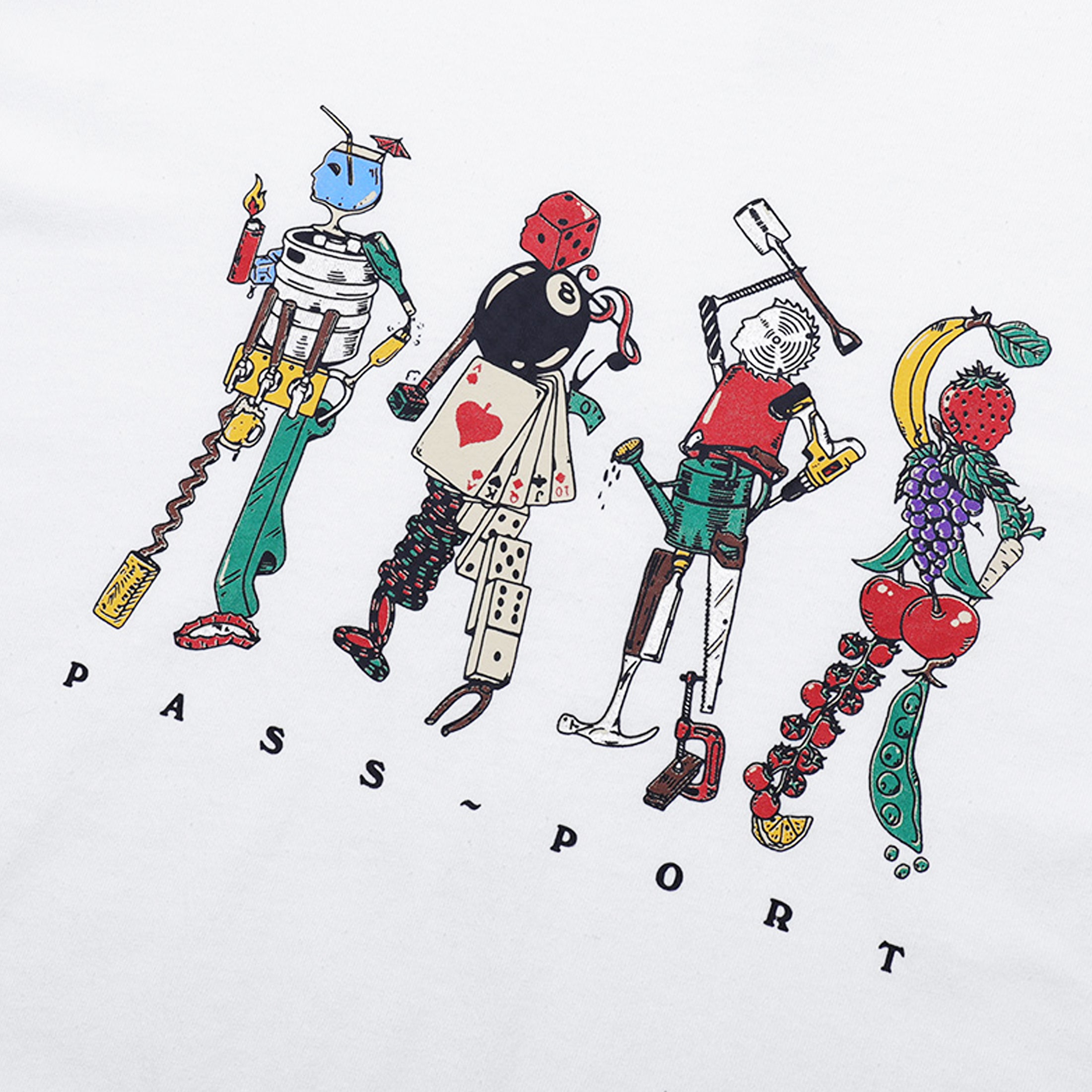 PassPort Assorted Friends T-Shirt White