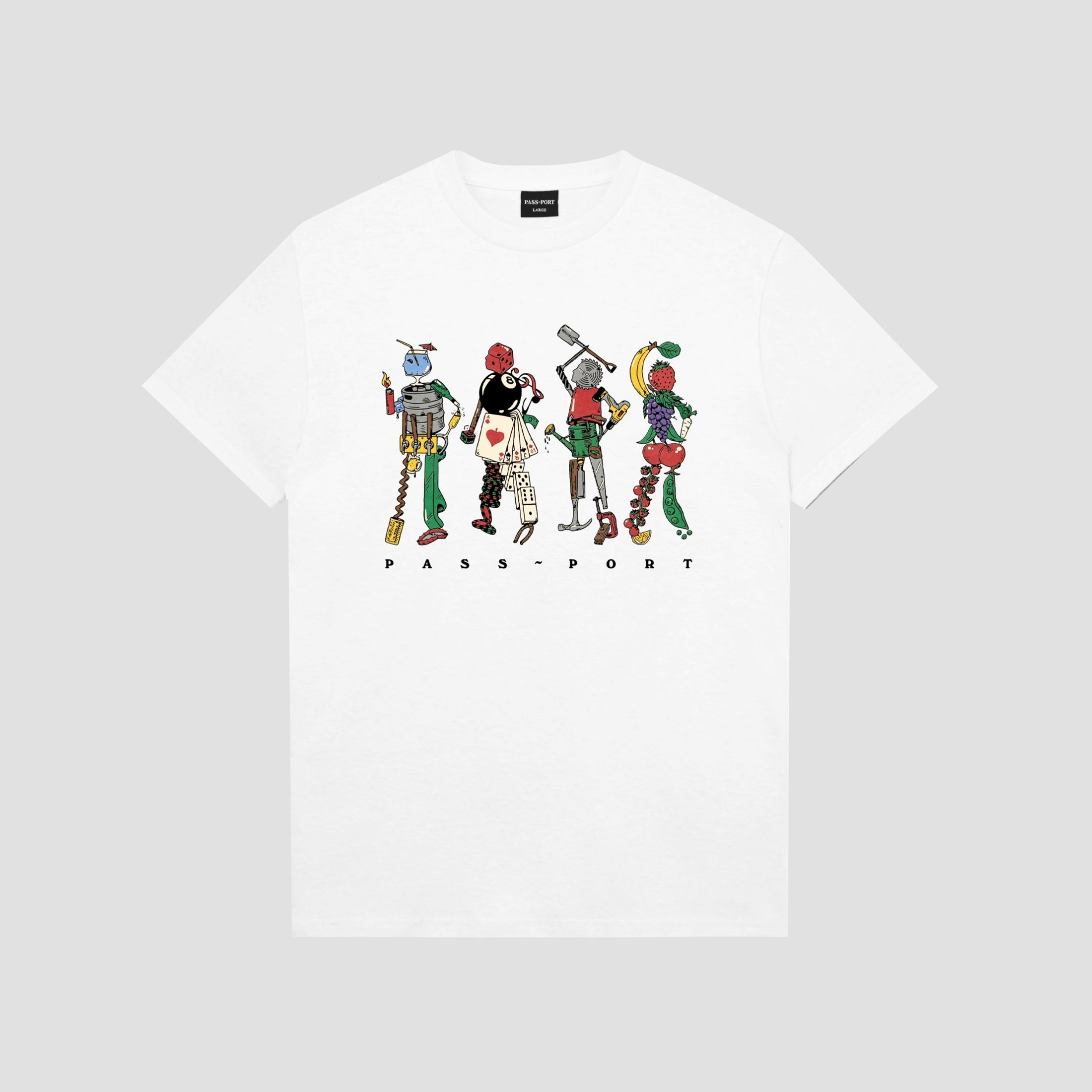 PassPort Assorted Friends T-Shirt White