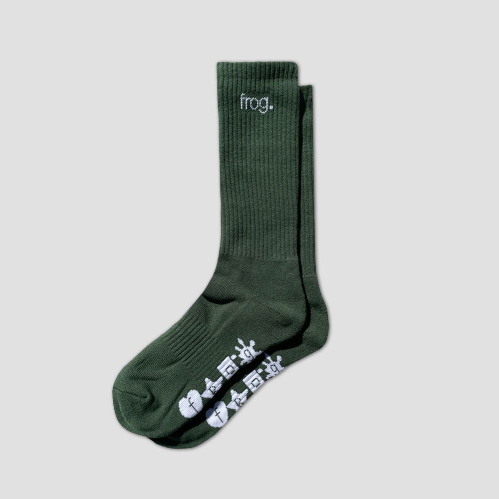 Frog Socks Green / White