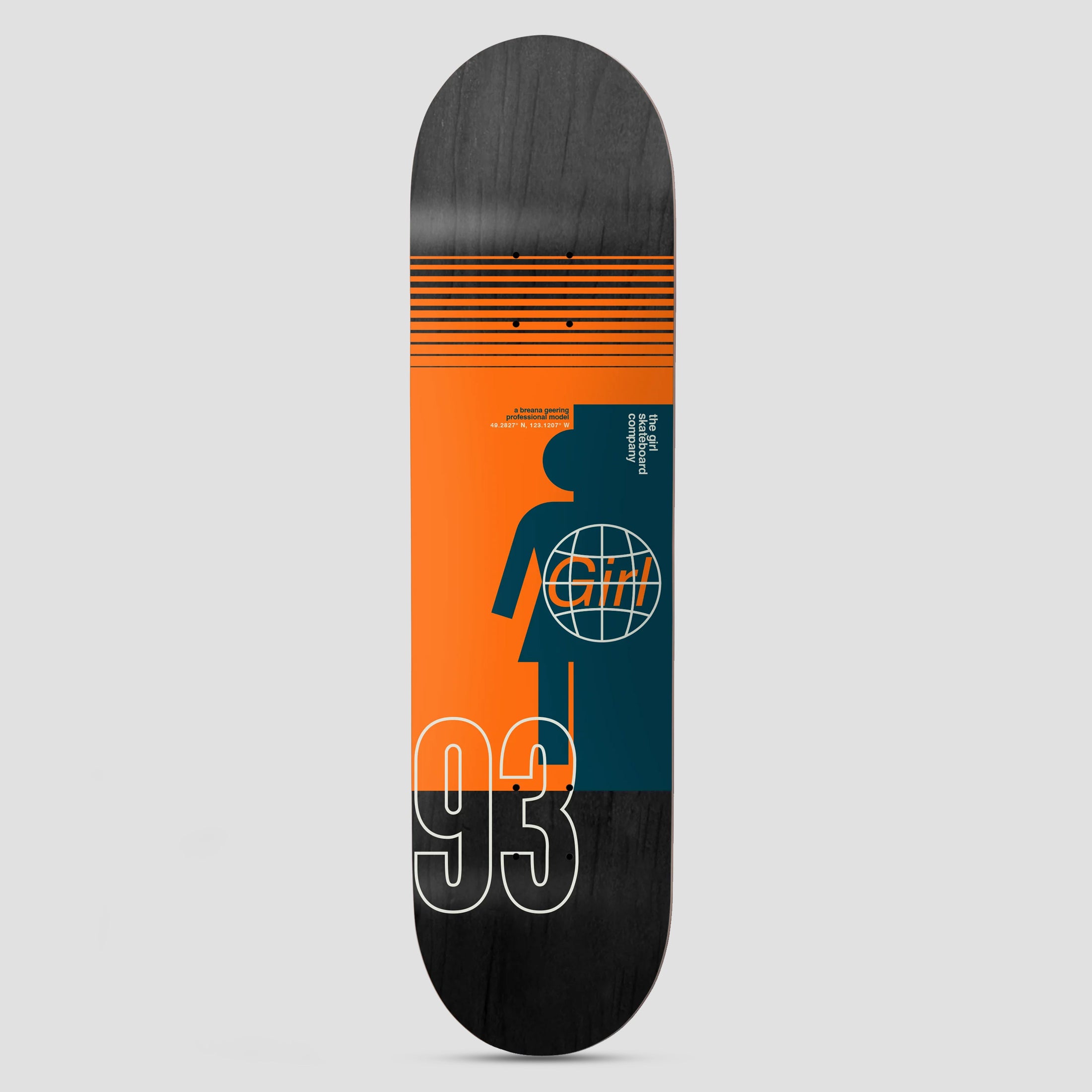 Girl 8.0 Breana Geering International OG Skateboard Deck Orange