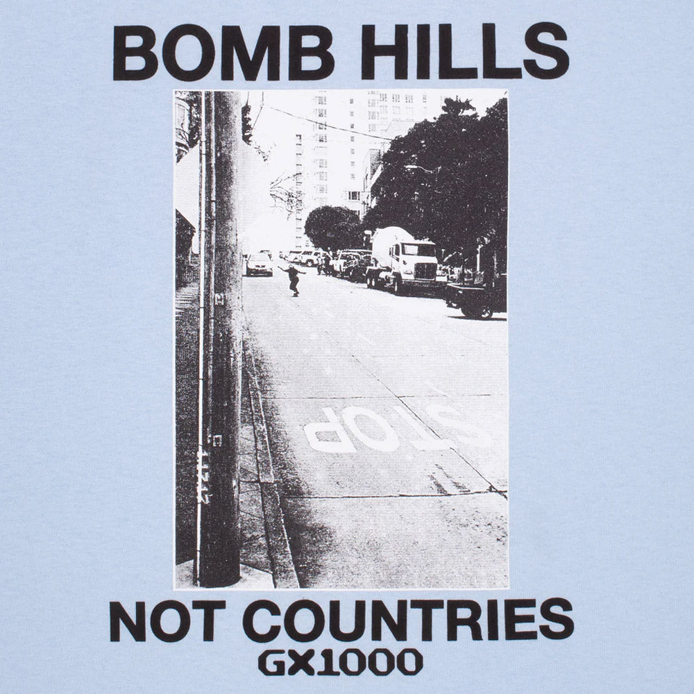 GX1000 Bomb Hills Not Countries T-Shirt Powder Blue