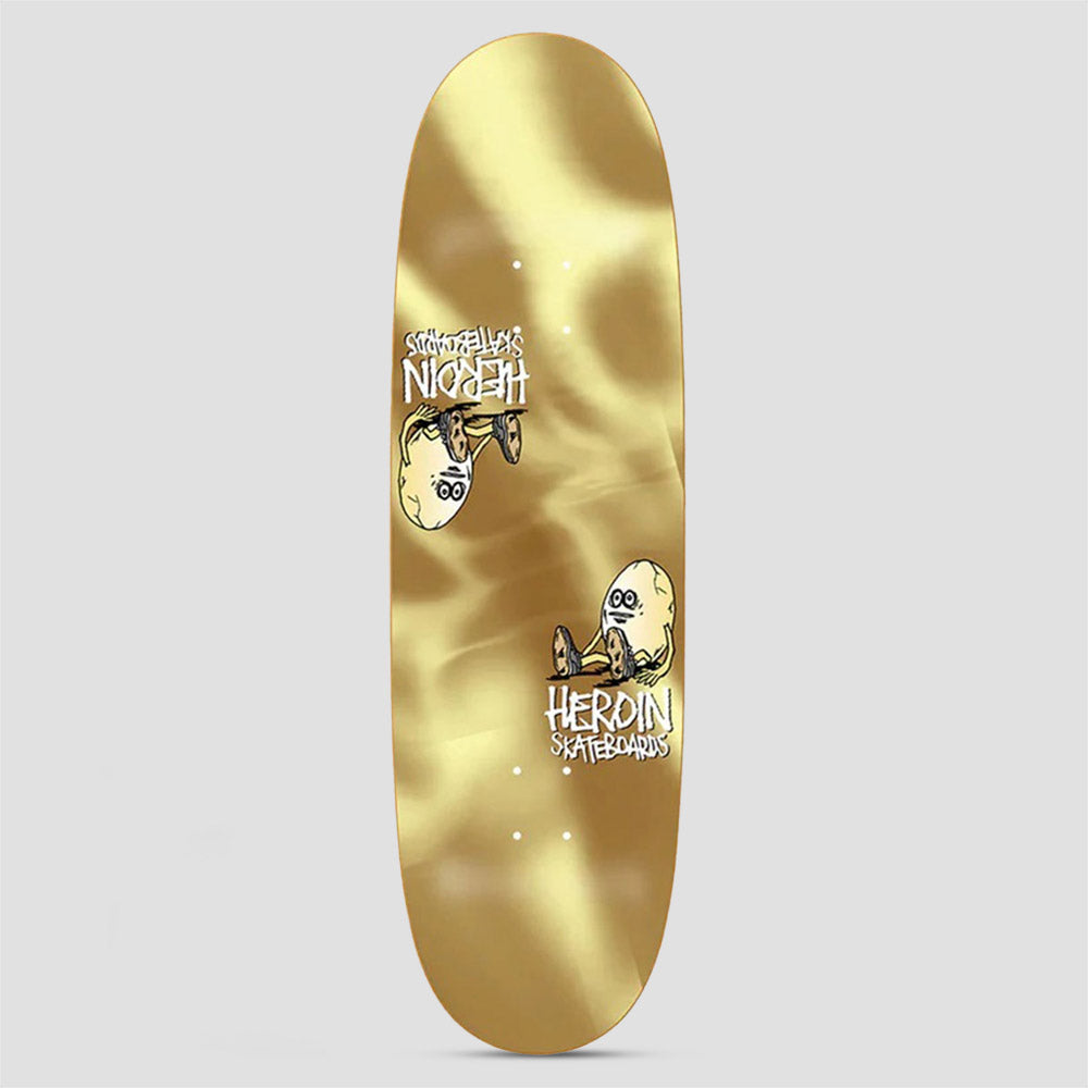 Heroin 9.25 Symmetrical Egg Skateboard Deck Gold