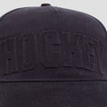 Load image into Gallery viewer, Hockey Embossed Hat Black Denim
