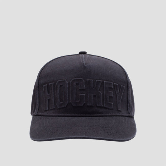 Hockey Embossed Hat Black Denim