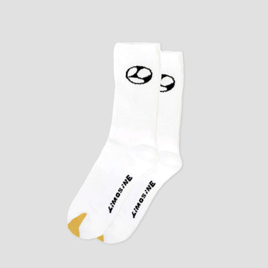 Limosine Gold Toe Socks White