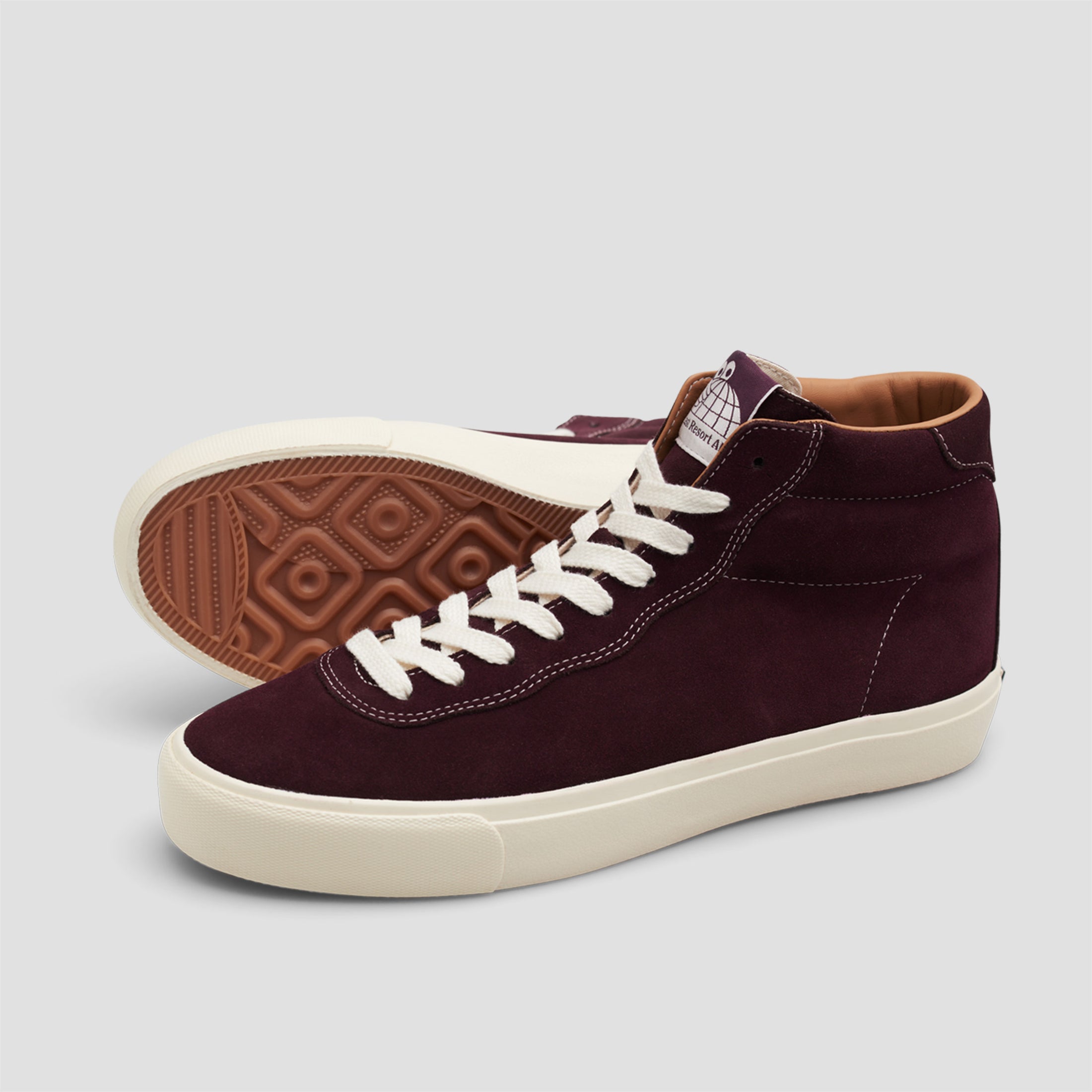 Last Resort AB VM001 HI Suede Skate Shoes Fig Red / White