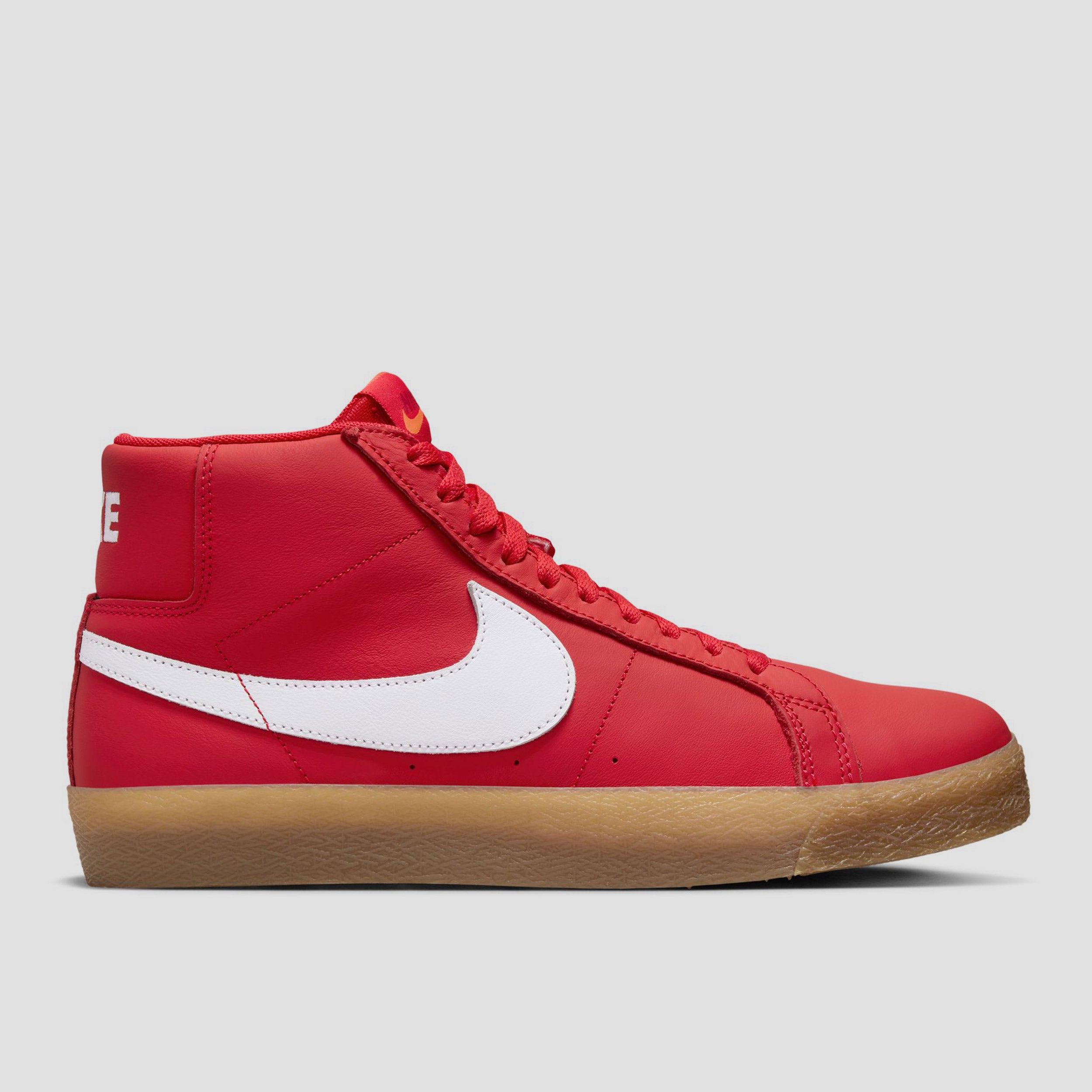 Nike SB Zoom Blazer Mid Skate Shoes University Red White White