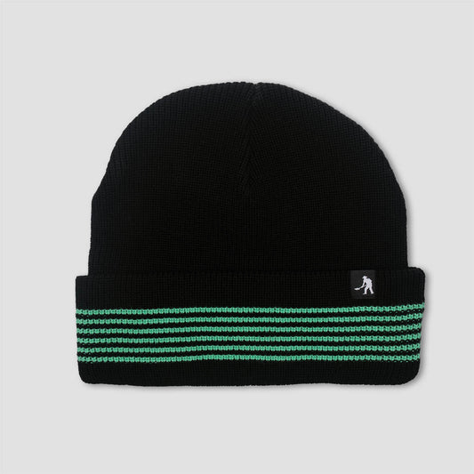 PassPort Organic Cotton Stripe Knit Beanie Black / Green