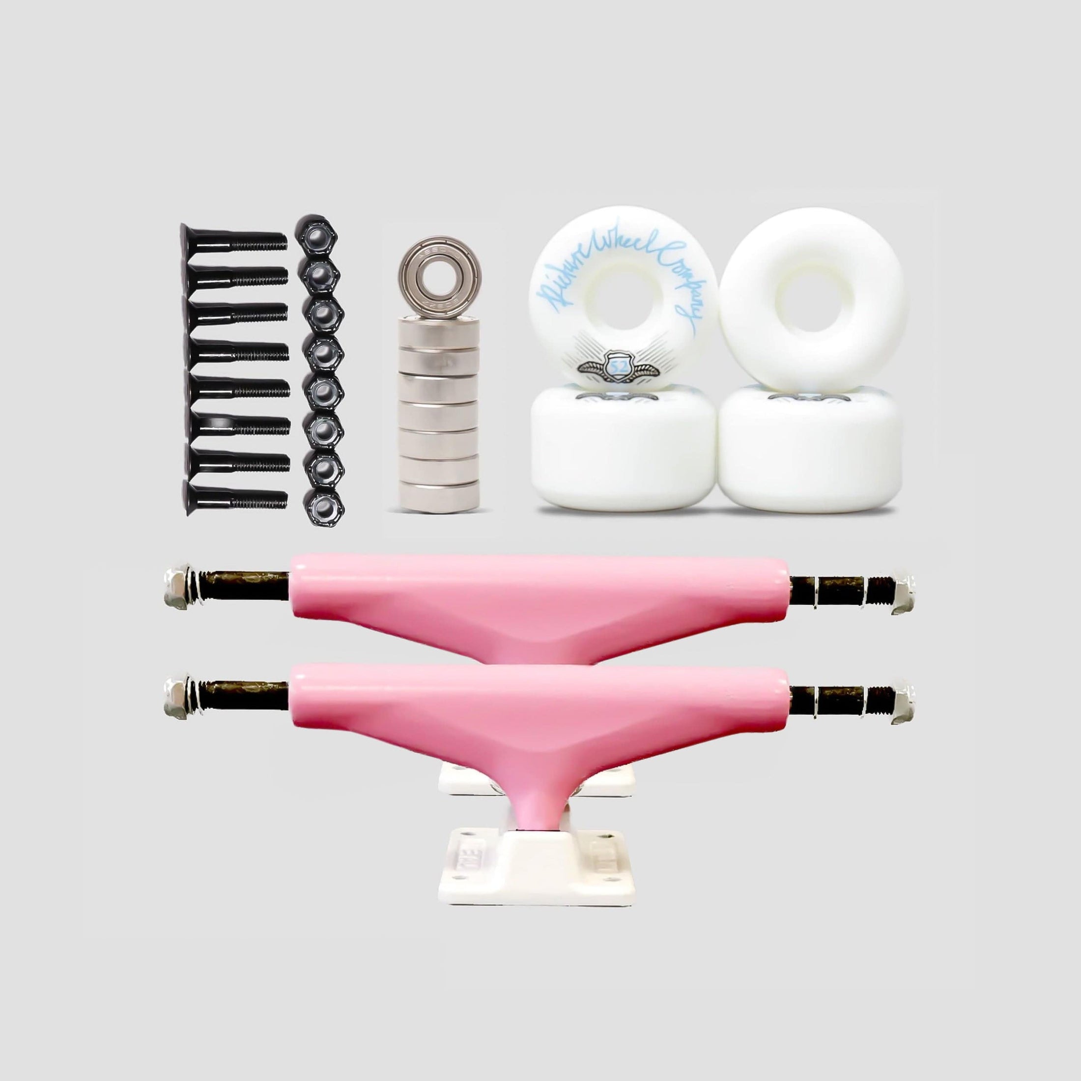 Picture Wheel Company Pink/White Undercarriage Kit 5.25" (7.75"- 8.25")