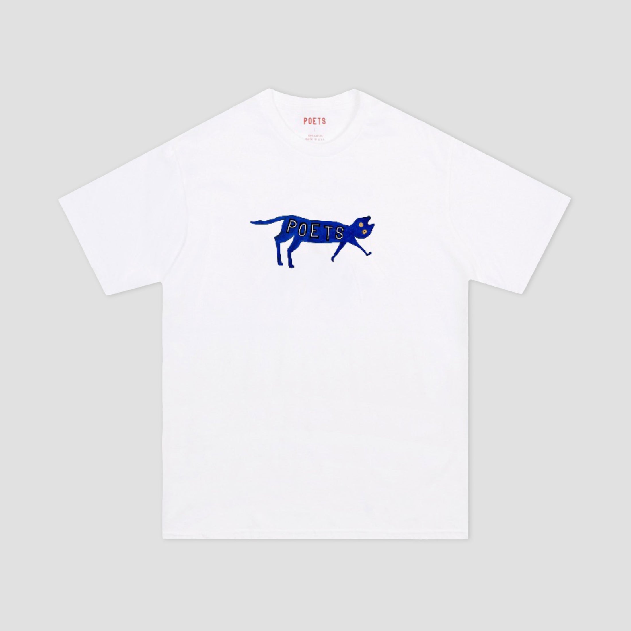 Poets Cat T-Shirt White