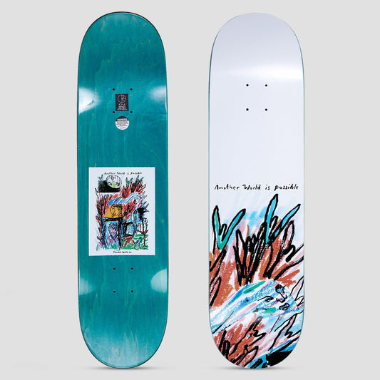 Polar 8.375 Team Model Another World Is Possible Skateboard Deck White