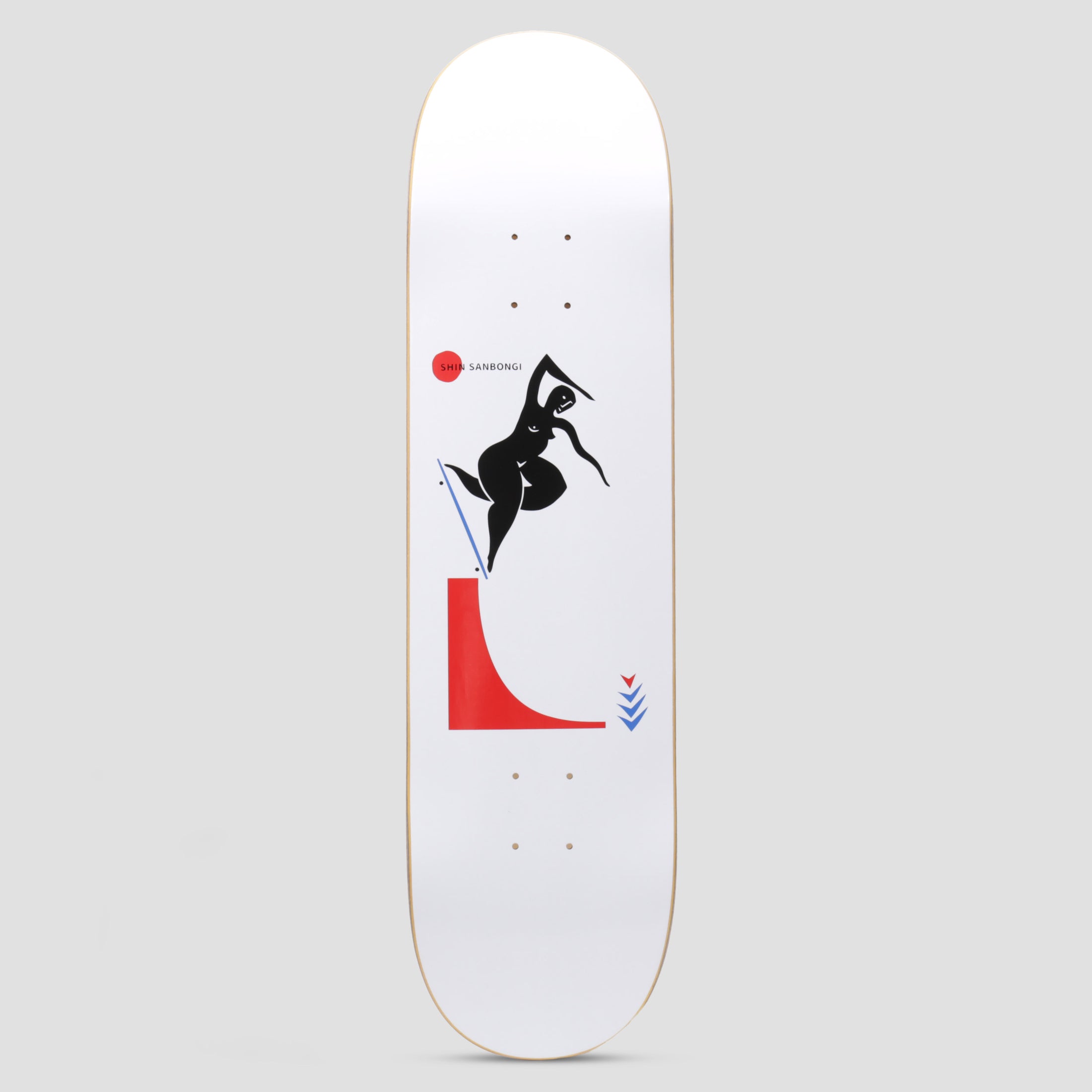 Polar 7.875 Shin Sanbongi Backside Noseblunt Skateboard Deck White