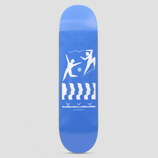 Polar 8.125 Nick Boserio Cut Out Skateboard Deck Blue