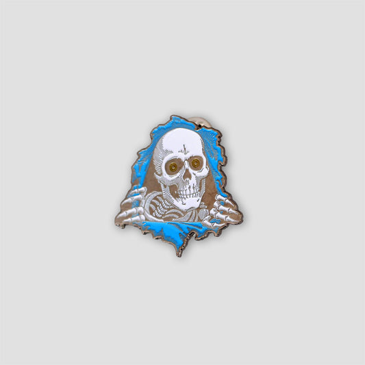 Powell Peralta Ripper Lapel Pin Badge Blue