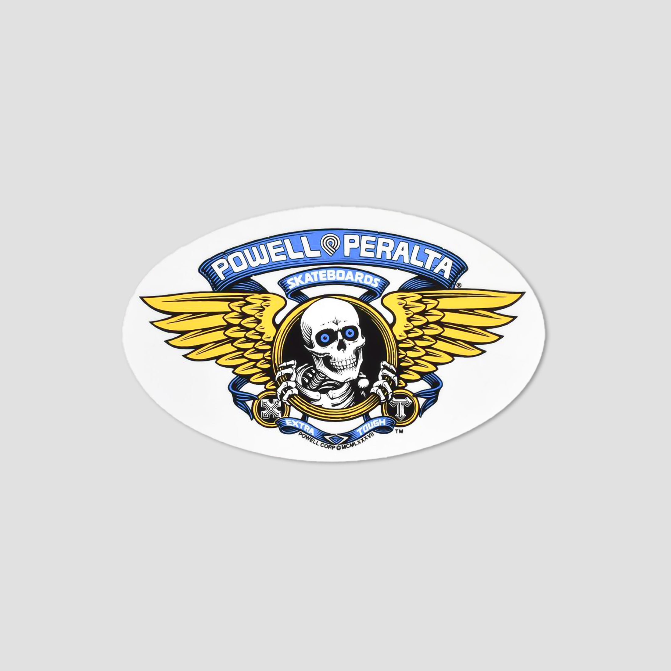 Powell Peralta Winged Ripper Sticker Blue