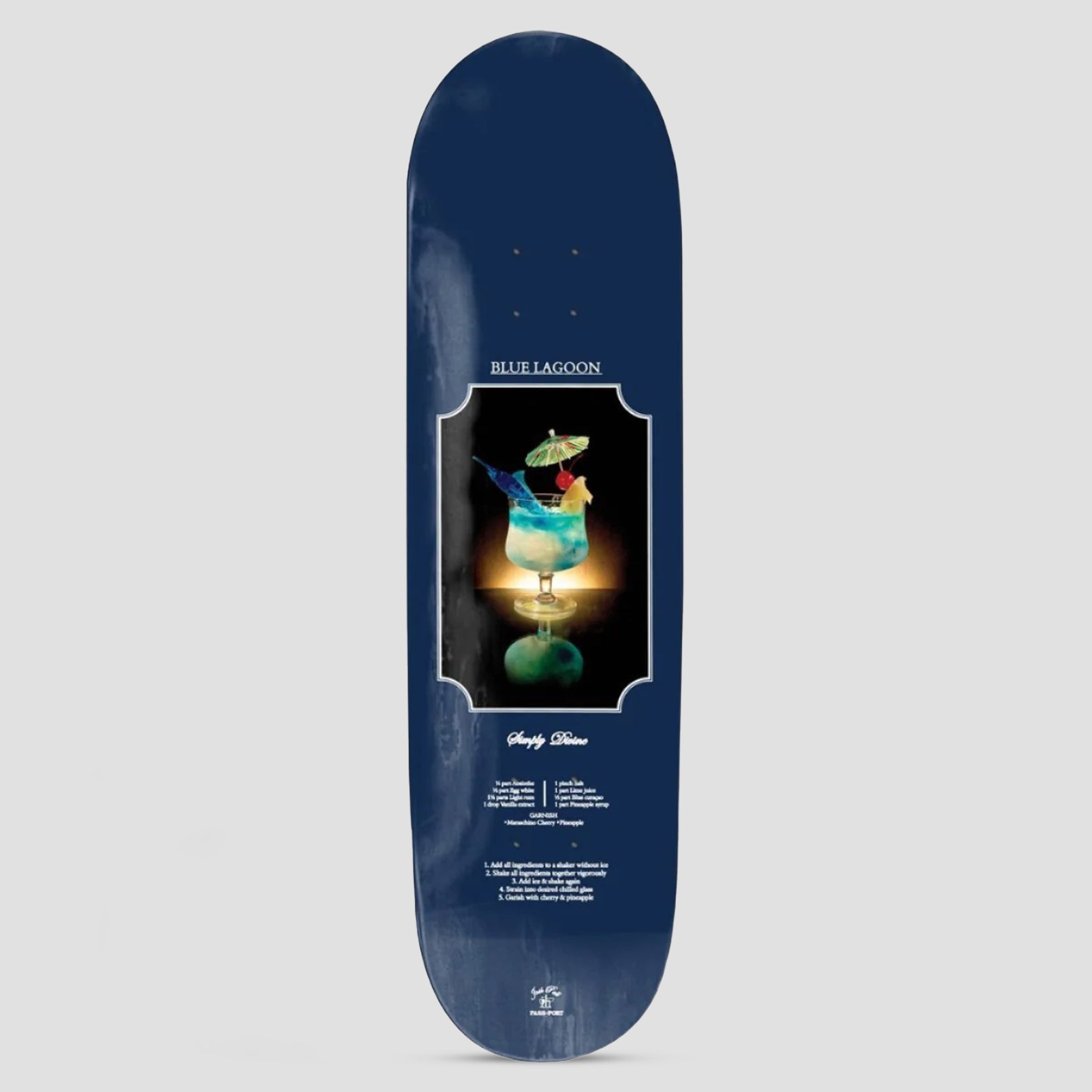 Passport 8.5 Cocktail Pro Series Josh Blue Lagoon Skateboard Deck