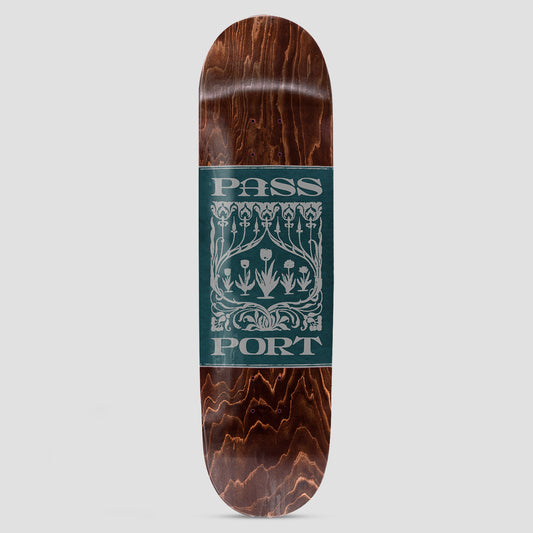 Passport 8.25 Embossed Series Tulips Skateboard Deck Wood Stain