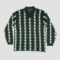 Load image into Gallery viewer, PassPort Labour Knitted Longsleeve Polo Forest Green
