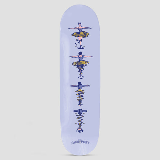 Passport 8.5 Spin Me Round Corkscrew Skateboard Deck Lilac