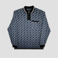 Load image into Gallery viewer, PassPort Stacked Tilde Polo Longsleeve Knit Navy
