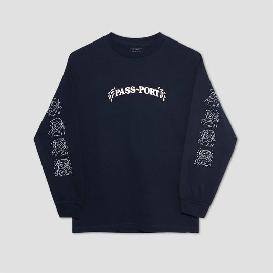 PassPort Sweaty Puff Print Longsleeve T-Shirt Navy