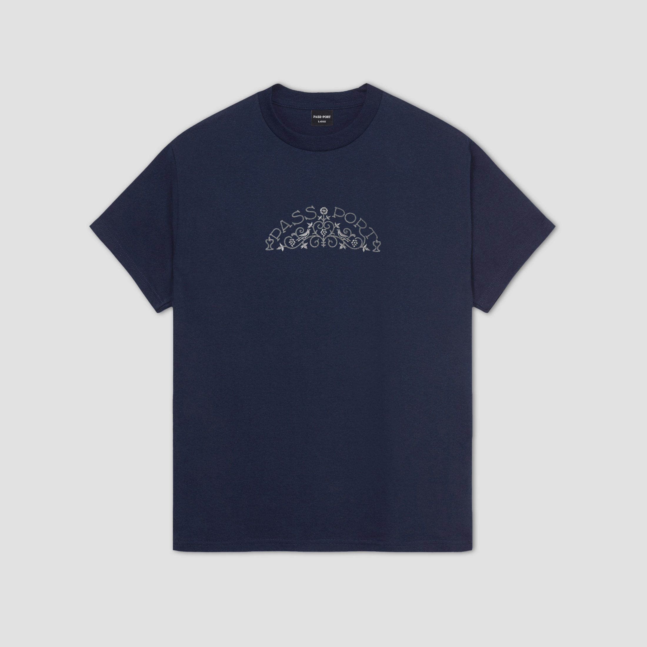 Passport Vineyard Birds T-Shirt Navy