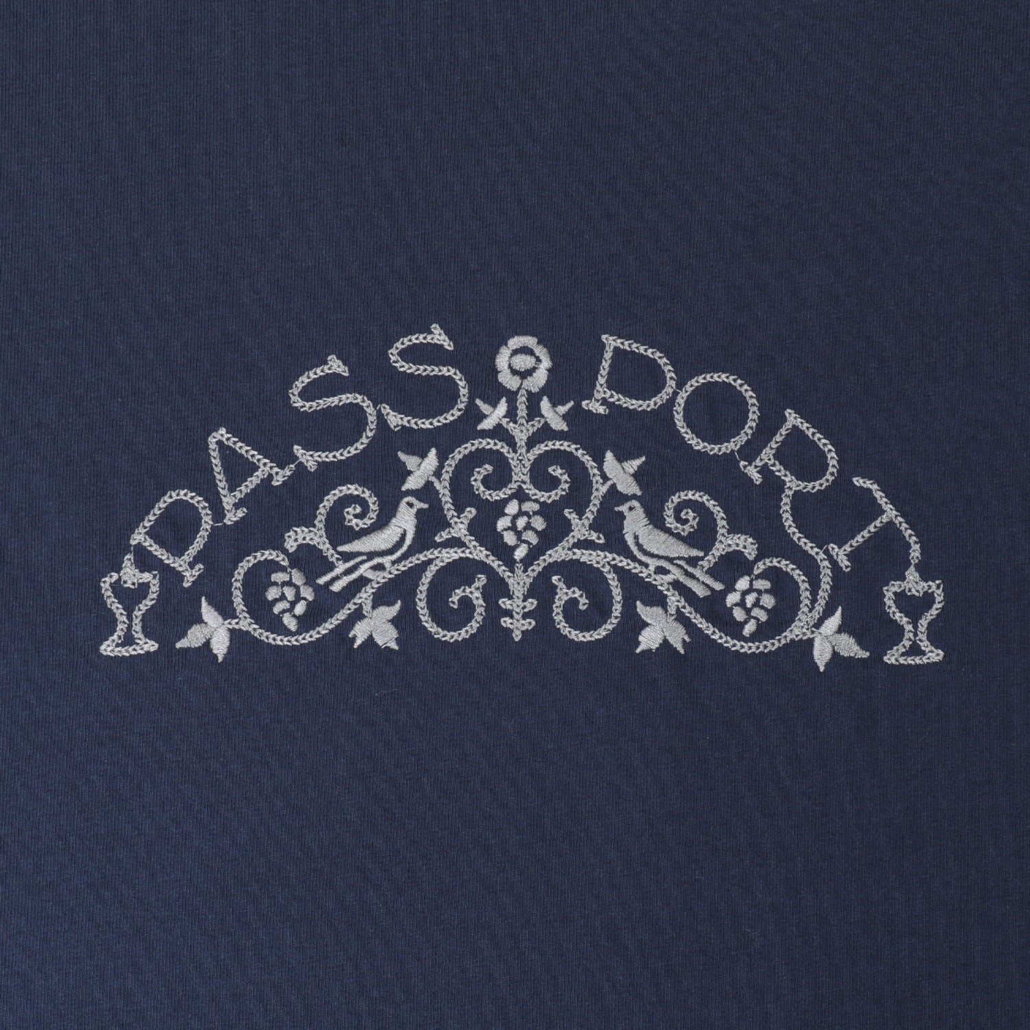 Passport Vineyard Birds T-Shirt Navy