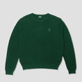 Load image into Gallery viewer, Passport Organic Cotton Waffle Knit Crew Dark Green
