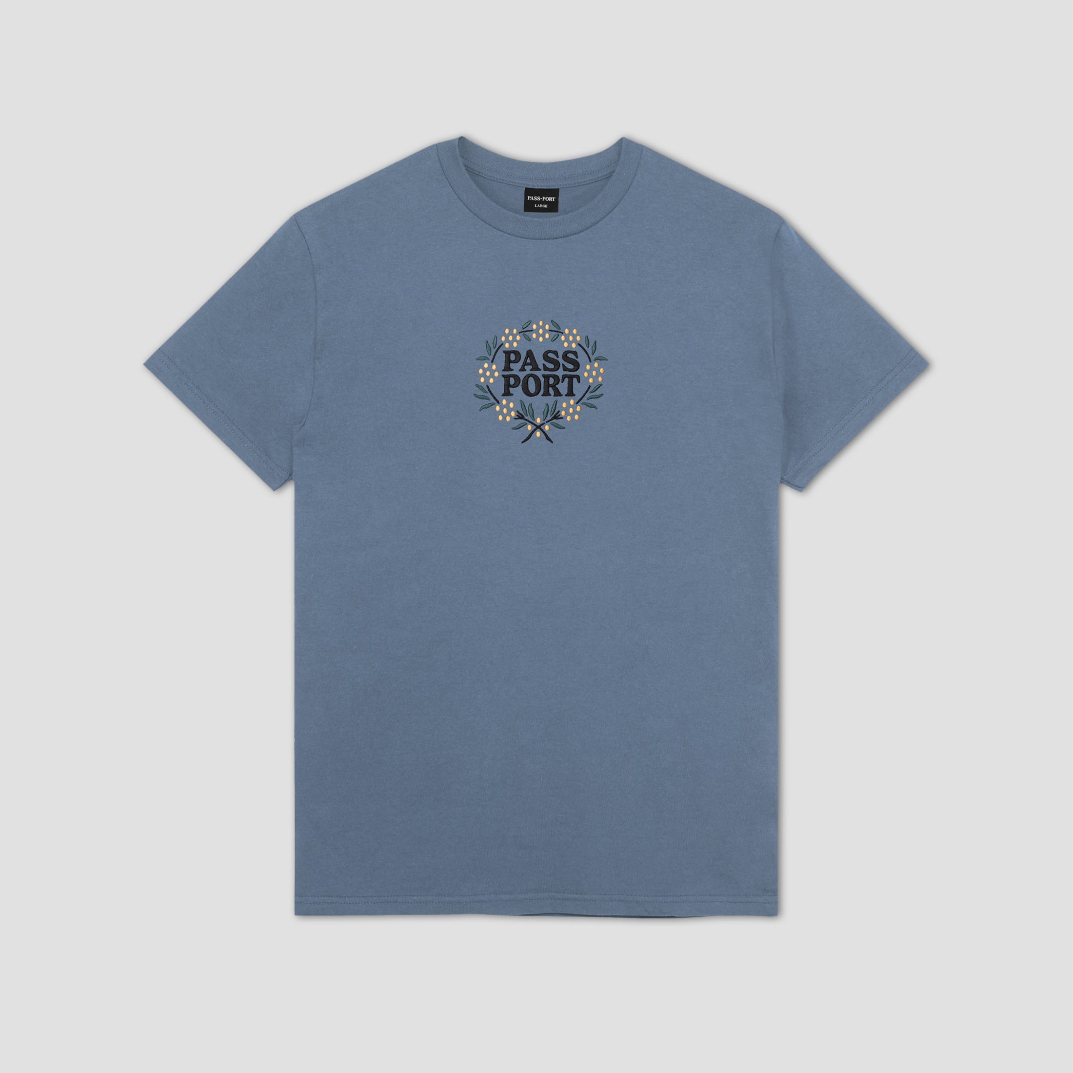 Passport Wattle T-Shirt Stonewash Blue