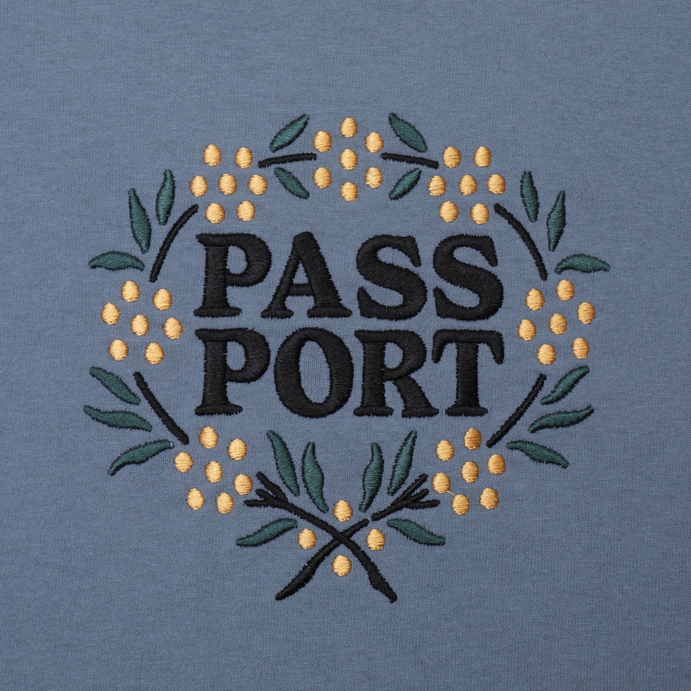 Passport Wattle T-Shirt Stonewash Blue