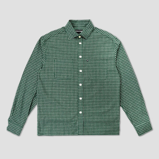 Passport Workers Check Shirt Longsleeve R42 Green