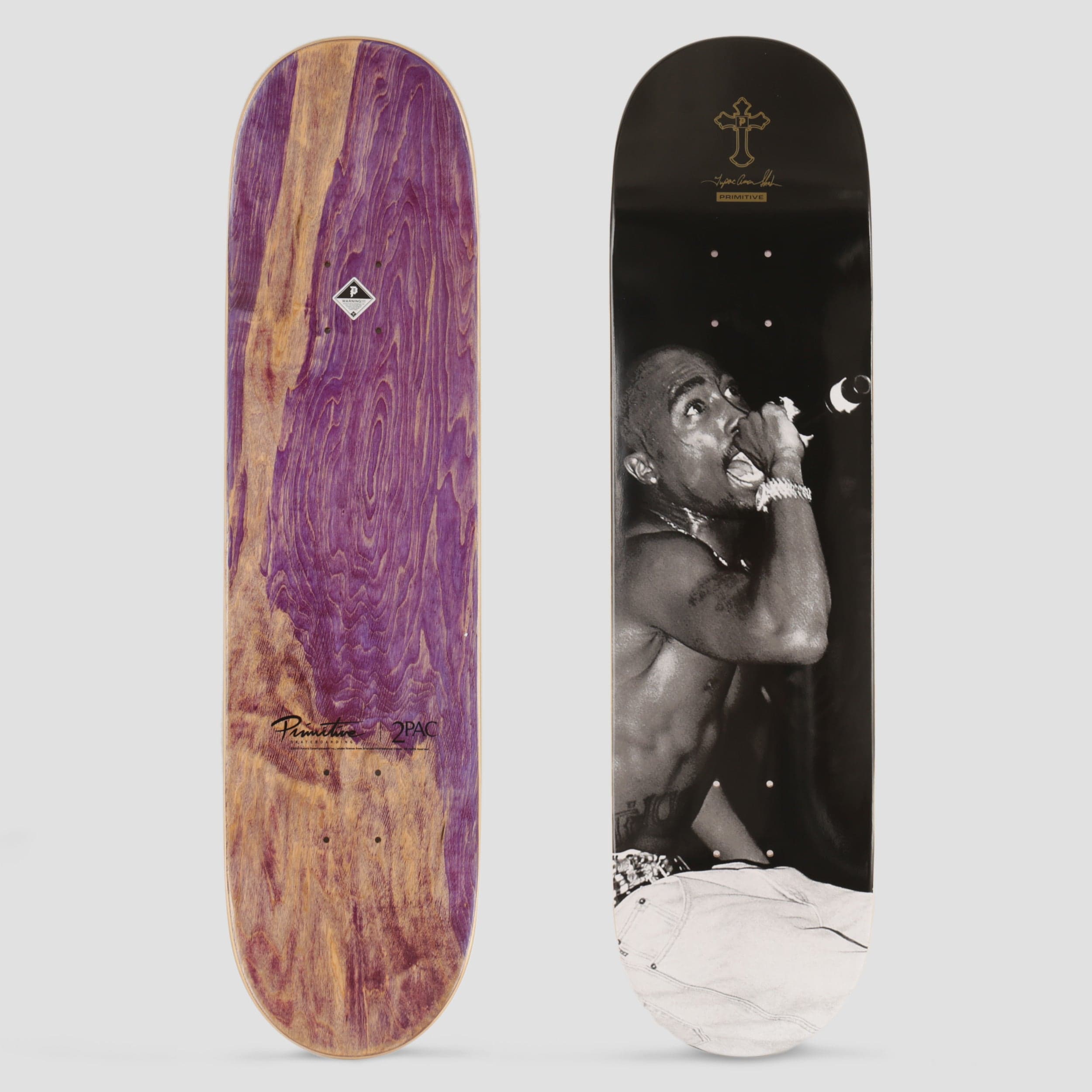 Primitive x Tupac Shakur 8.125 Encore Team Skateboard Deck Black