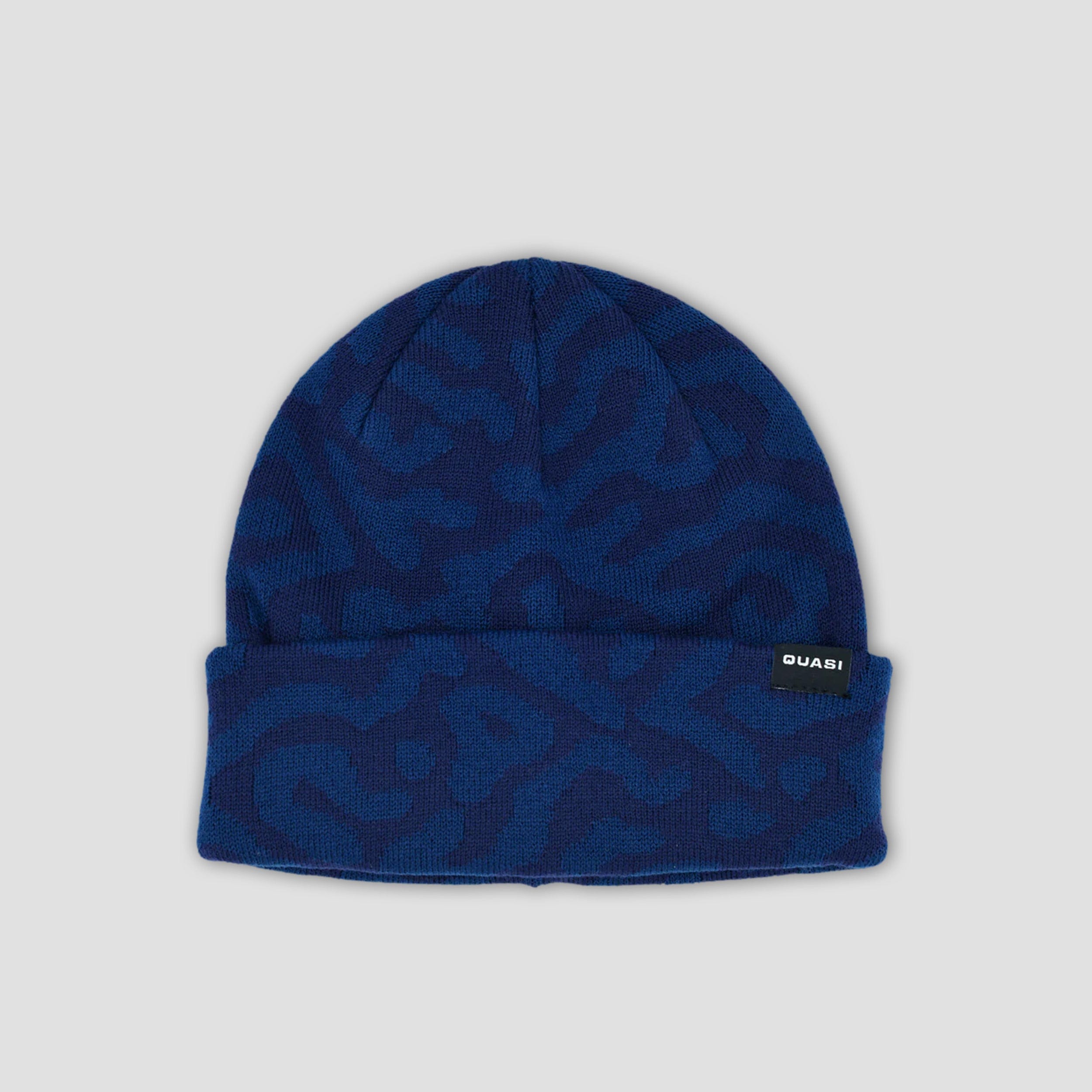 Quasi Worm Jacquard Knit Beanie Blue – Slam City Skates