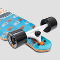 Load image into Gallery viewer, Santa Cruz 41 Tropic Dot drop Thru Complete Longboard Blue
