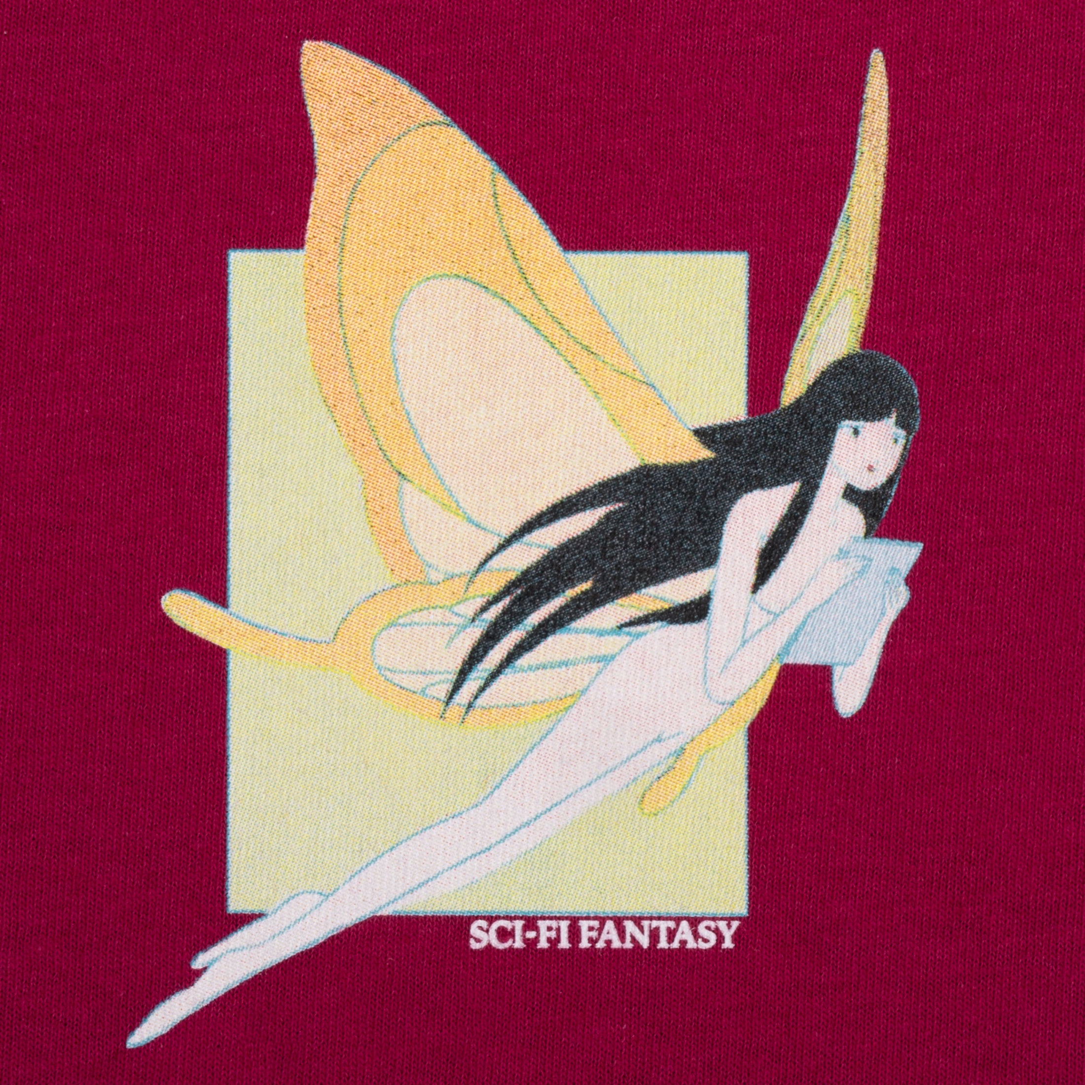 Sci-Fi Fantasy Moth Girl T-Shirt Berry