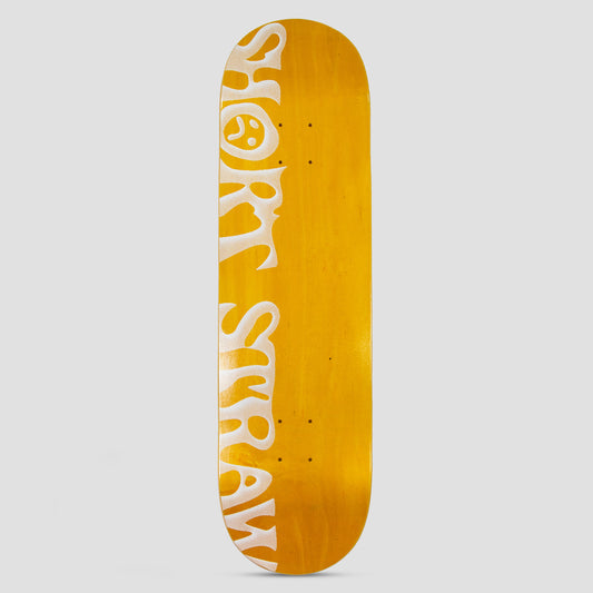Short Straw 8.375 Fadeaway Logo Skateboard Deck Yellow