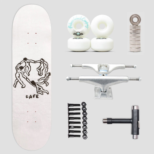 Skateboard Cafe 8.5 Dance Circle Skateboard Complete Pack White With Tool